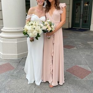 Fame and Partners - pale pink bridesmaid dress